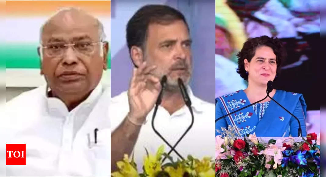 Kharge, Rahul, Priyanka notch up 100-plus rallies, roadshows each as LS poll campaign ends | India News – Times of India