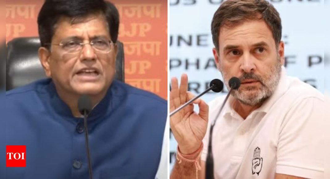 ‘It is baseless’: BJP leader Piyush Goyal on Rahul Gandhi’s demand for JPC probe into alleged stock market ‘scam’ | India News – Times of India