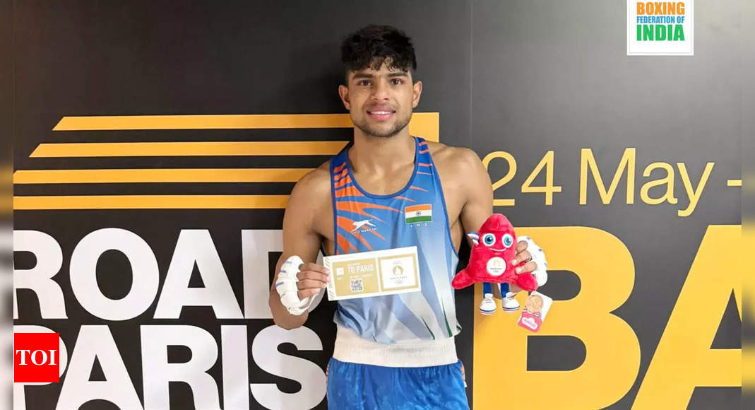 Nishant Dev becomes first Indian male boxer to book Paris Olympics ticket | Boxing News – Times of India