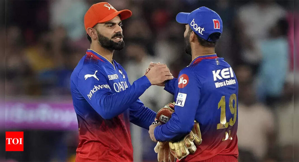 ‘Gave me a very honest explanation…’: How Dinesh Karthik helped ‘struggling’ Virat Kohli in IPL 2022 | Cricket News – Times of India