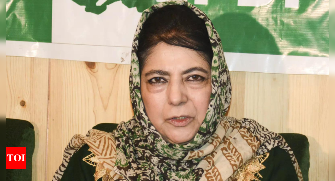 Lok Sabha elections: PDP president, Anantnag candidate Mehbooba Mufti stages protest, claims 'party workers unlawfully detained' | India News - Times of India