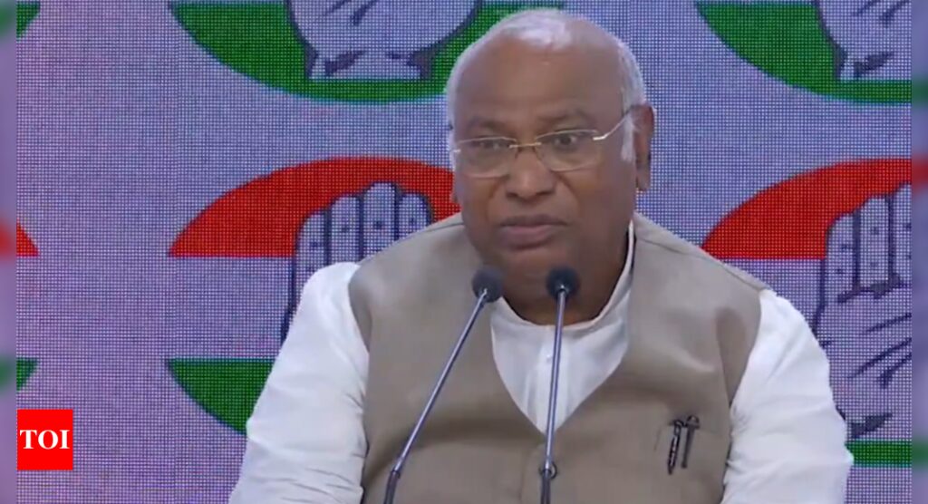 PM Modi spoke about ‘mandir-masjid’, divisive issues 421 times in last 15 days: Kharge | India News – Times of India