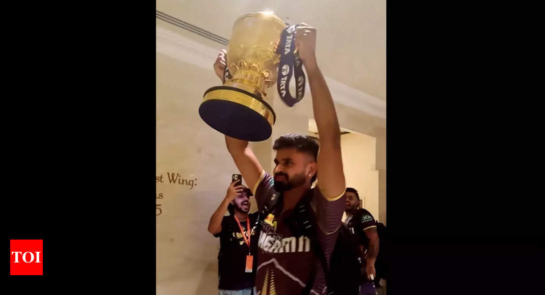 ‘Shreyas Bhai with the trophy is a vibe!’: Captain Shreyas Iyer’s special celebration with fans after IPL success – Watch | Cricket News – Times of India