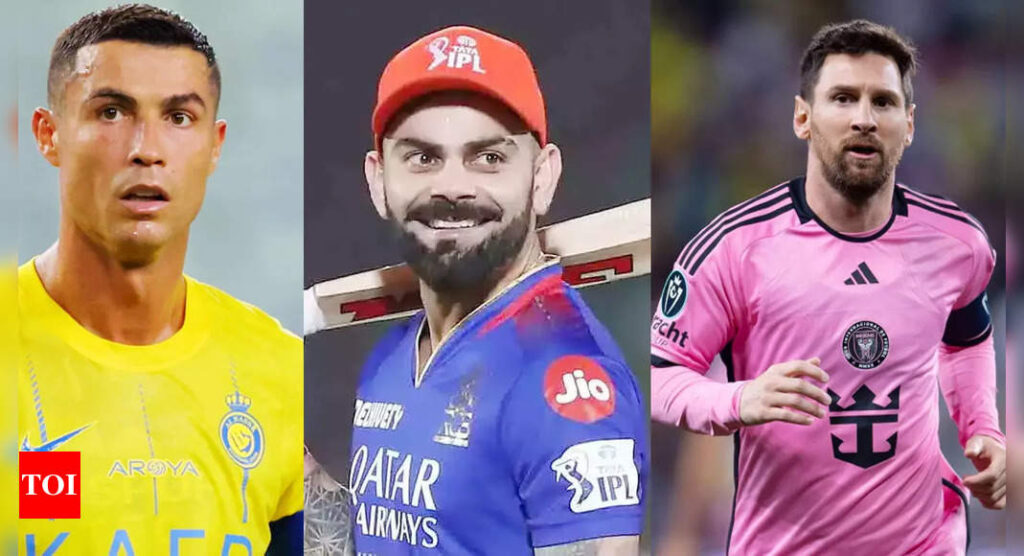 ‘Virat Kohli up there with Cristiano Ronaldo and Lionel Messi’: Former Kiwi skipper hails India superstar | Cricket News – Times of India