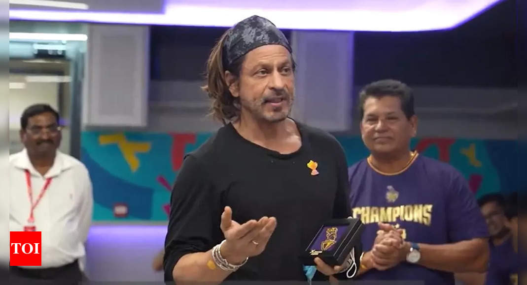 ‘We wish we had this team for the rest of our lives’: KKR co-owner Shah Rukh Khan’s ’emotional’ speech – Watch | Cricket News – Times of India