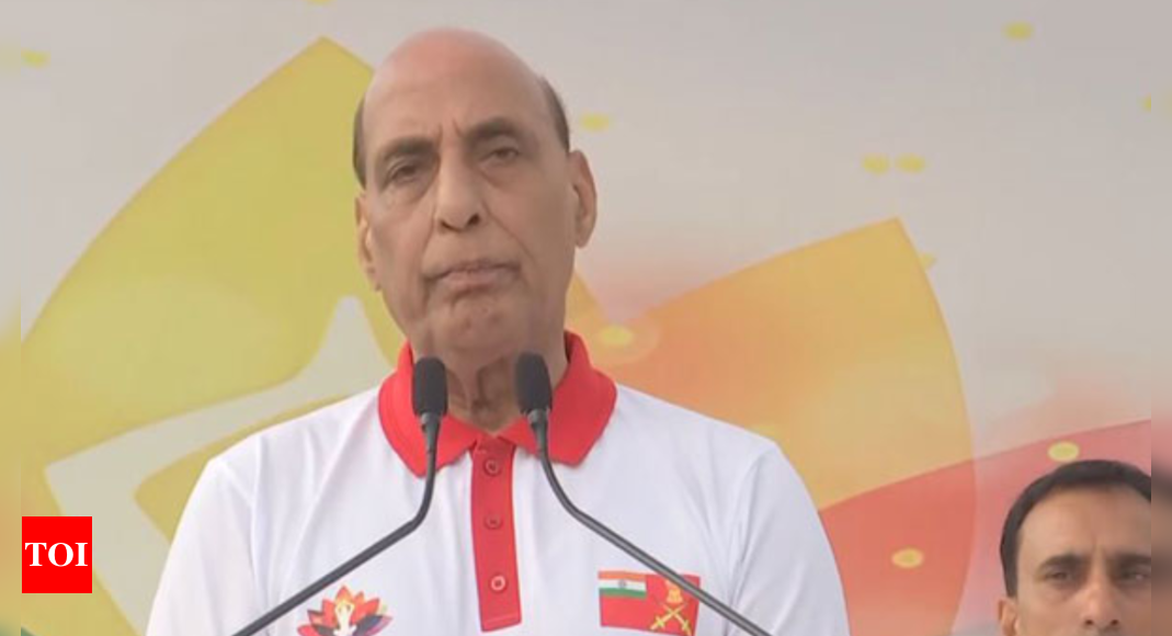 Better to practice Yoga than depend on medicines: Rajnath Singh on 10th International Day of Yoga | India News – Times of India