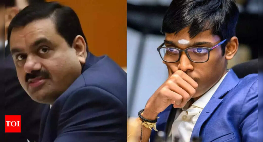 ‘Incredible Praggnanandhaa’: Gautam Adani hails Indian prodigy for beating both World No. 1 and 2 at Norway Chess tournament | Chess News – Times of India