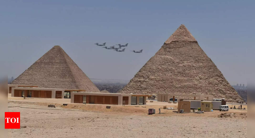 Indian Rafales fly over Great Pyramids in Egypt, soar over Greece | India News - Times of India