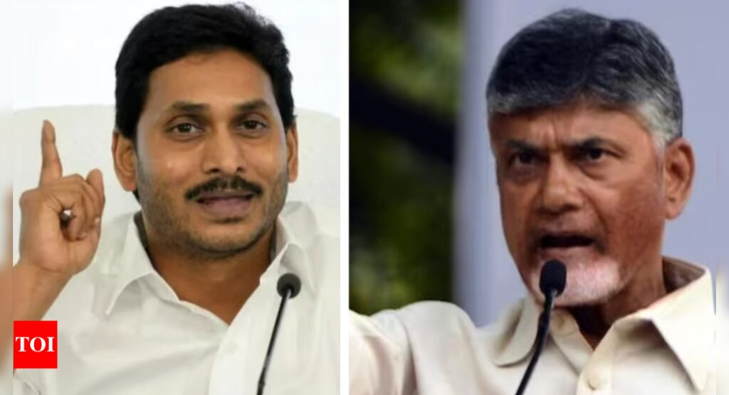 Jagan Reddy attacks Chandrababu Naidu after YSRCP office demolished; TDP responds – Times of India