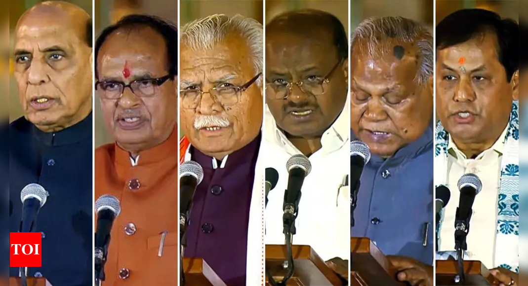 Modi 3.0 Cabinet: Six former CMs get key portfolios | India News – Times of India