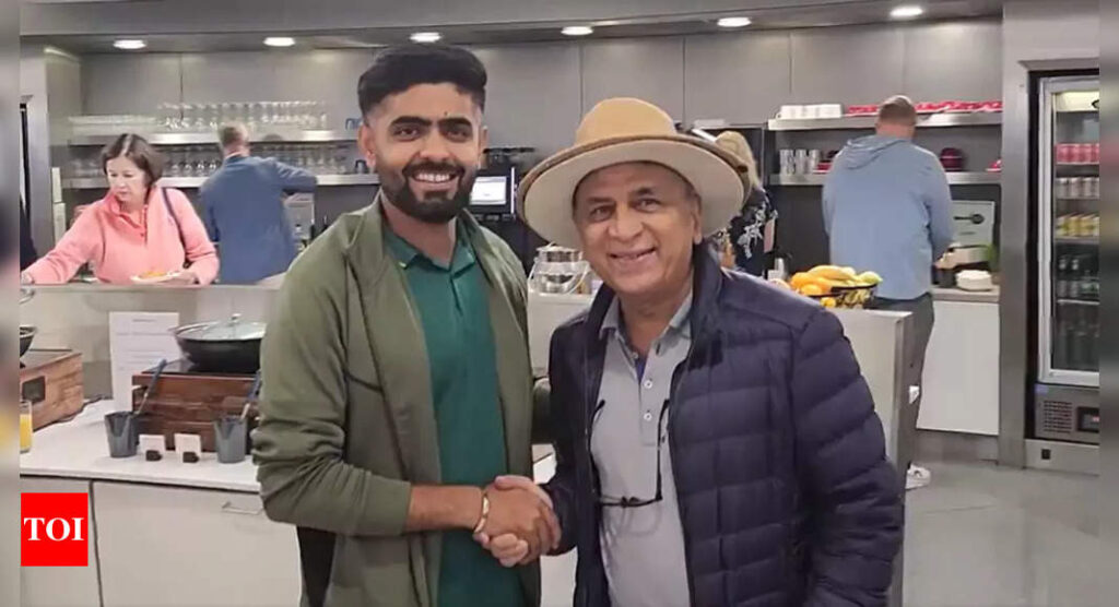 T20 World Cup: Babar Azam interacts with cricketing icon Sunil Gavaskar in Dallas – Watch | Cricket News – Times of India