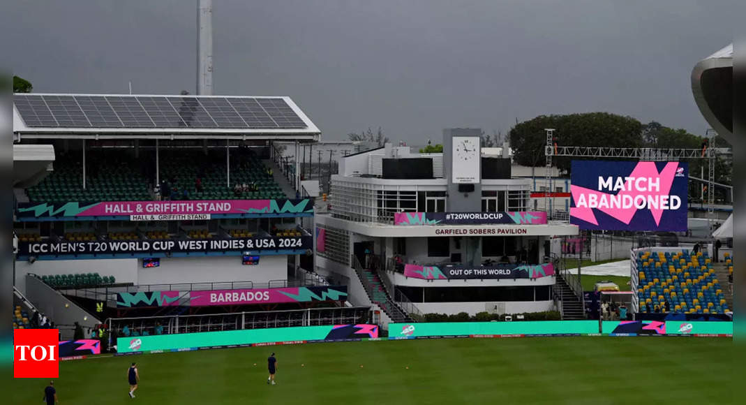 T20 World Cup: England-Scotland match abandoned due to rain in Barbados | Cricket News – Times of India