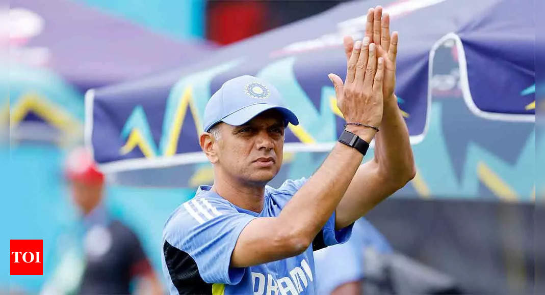 Watch: Rahul Dravid's pep talk to Canada cricketers in T20 World Cup | Cricket News - Times of India