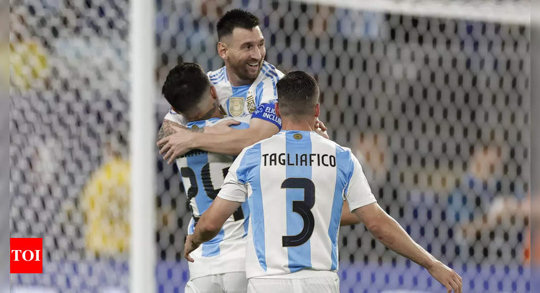 Argentina ride on Lionel Messi’s 109th goal to enter Copa America final with a win over Canada | Football News – Times of India