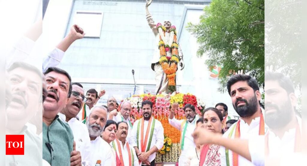 Congress leader Rahul Gandhi, Telengana CM Revanth Reddy, and other leaders pay tribute to former Andhra CM, YS Rajashekhar Reddy | India News – Times of India