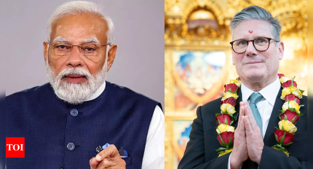 First call: PM Modi, Starmer agree to speed up FTA talks, strengthen ties | India News – Times of India