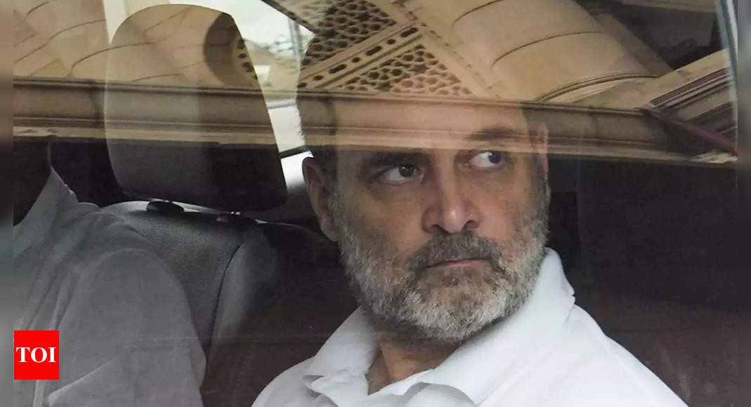 Rahul Gandhi leaves for Hathras to meet stampede-affected families | India News – Times of India