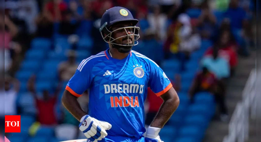 Sanju Samson spotted playing football on basketball court. Watch | Cricket News - Times of India